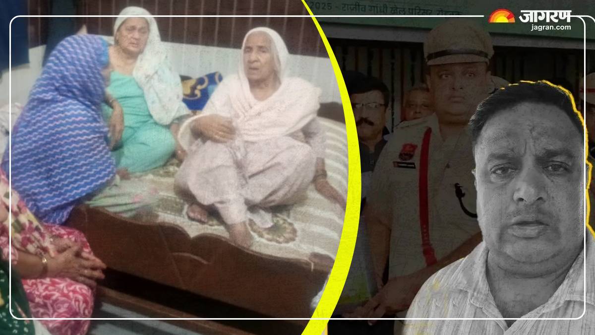 asi sandeep rathar mother indravati burst into tears upon seeing his body anyone who saw her crying could not stop their tears