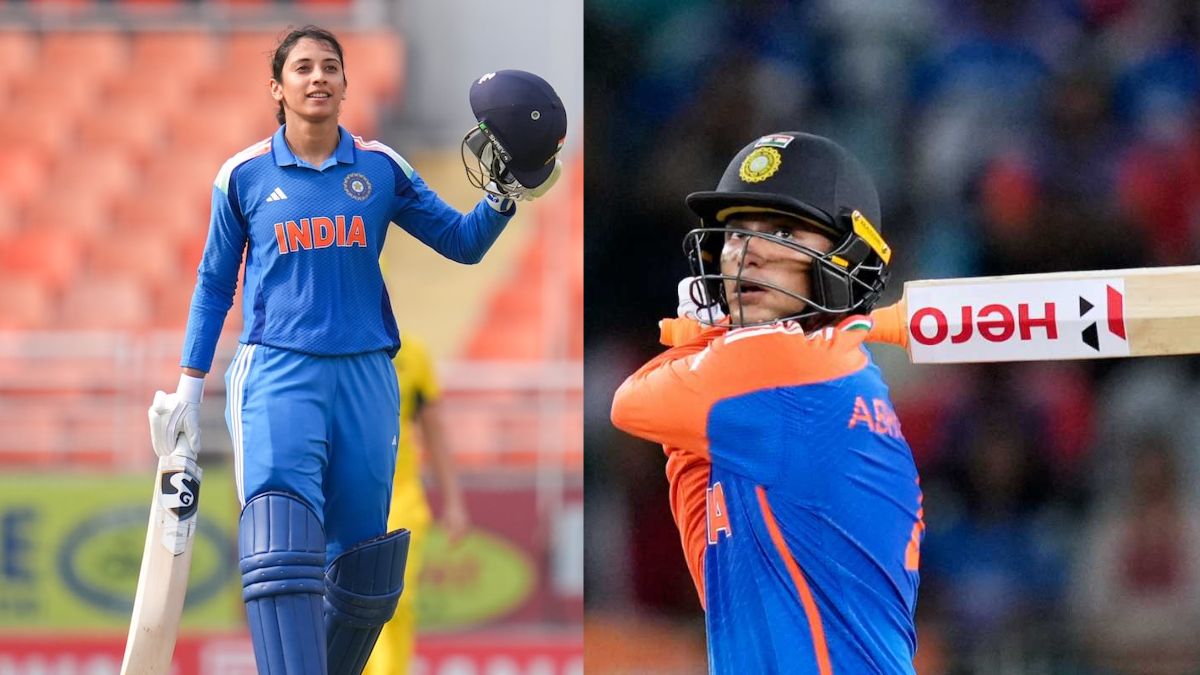 smriti mandhana and abhishek sharma win icc men and women player of the month award