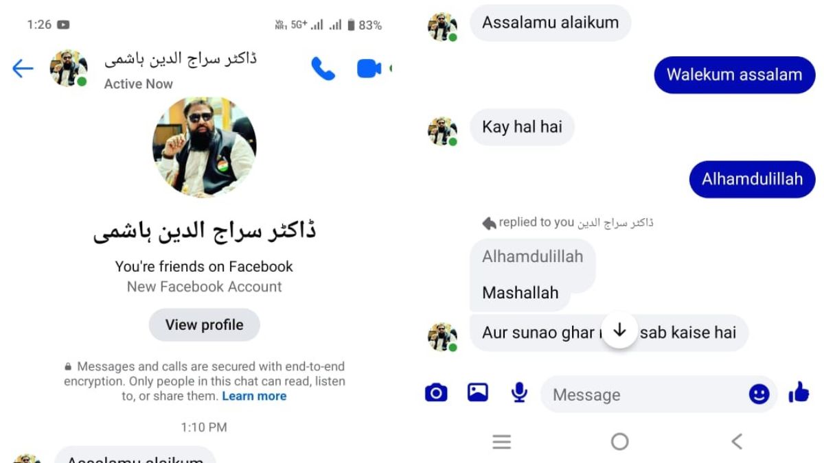 dr hashmi extortion threat fake facebook account