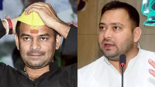 तेजप्रताप यादव और तेजस्वी यादव।