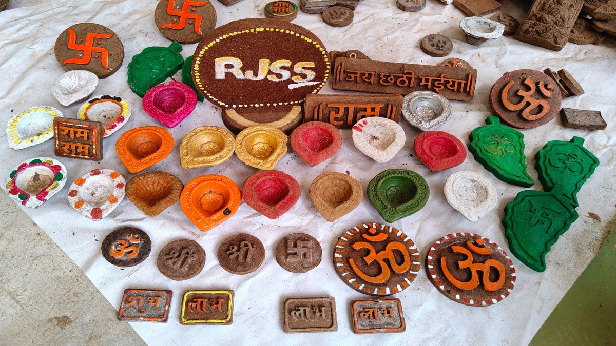 jharkhand diwali rural craft cow dung art illuminate festive season