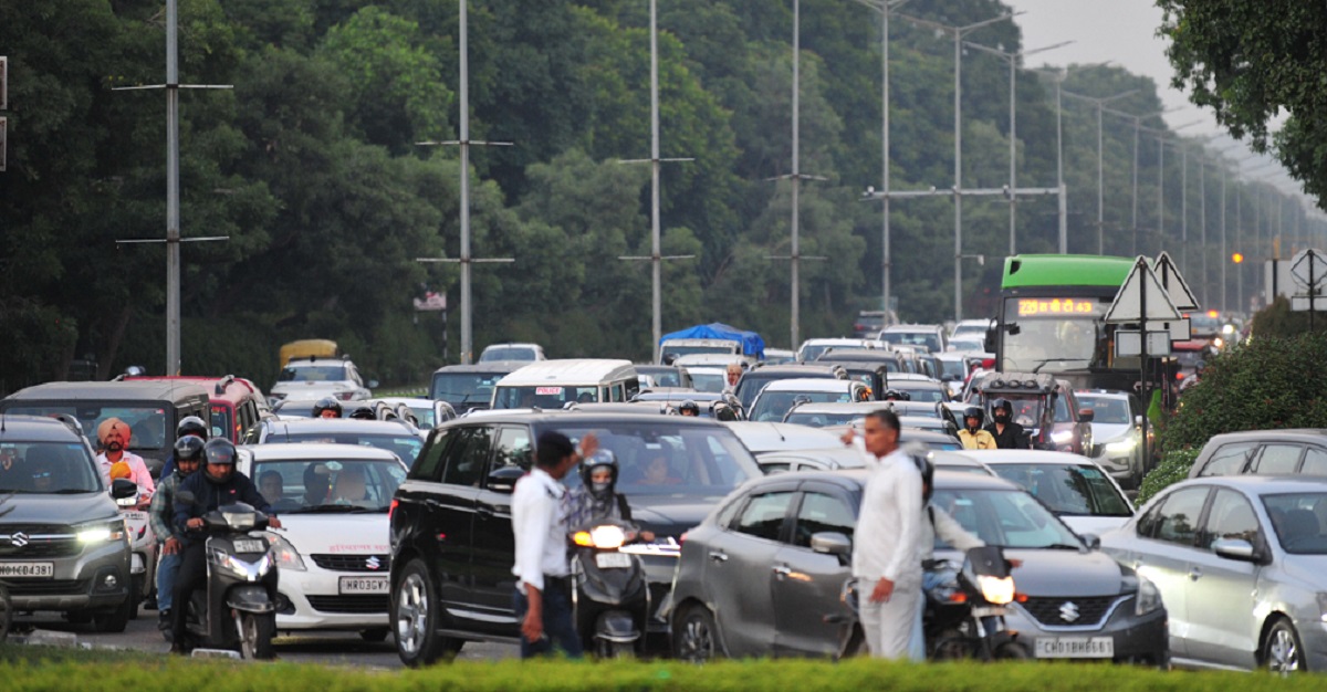 chandigarh traffic jam festival season causes gridlock in tricity