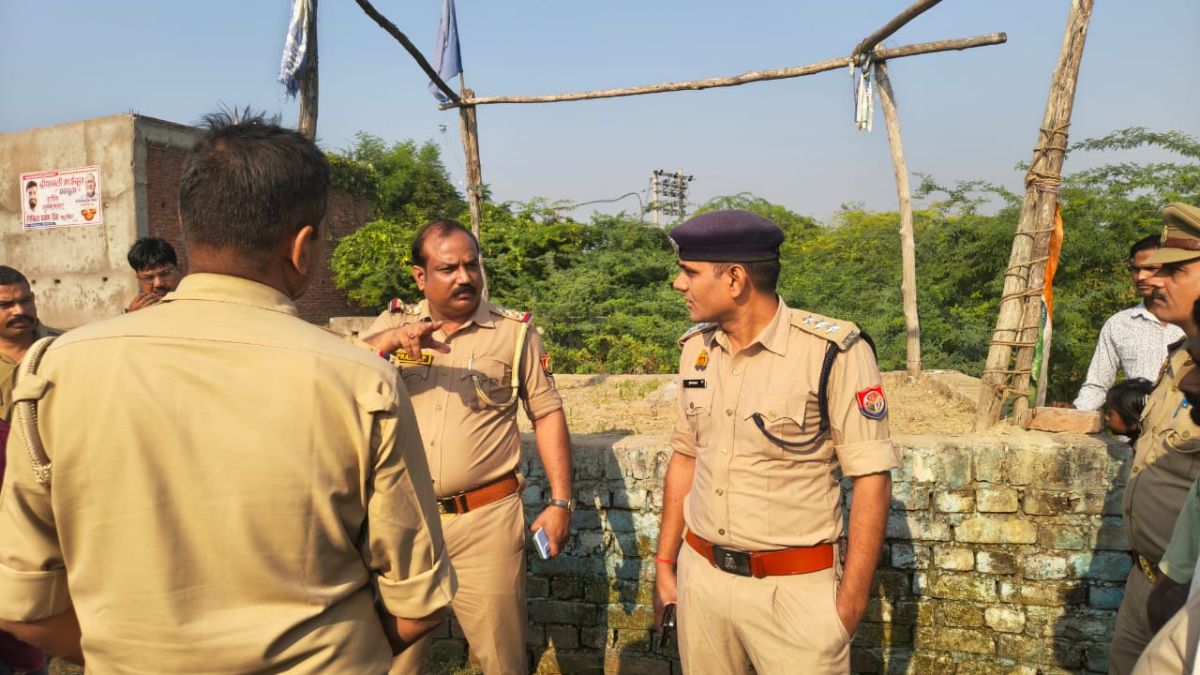 kanpur ambedkar statue vandalized thrown in pond police investigate