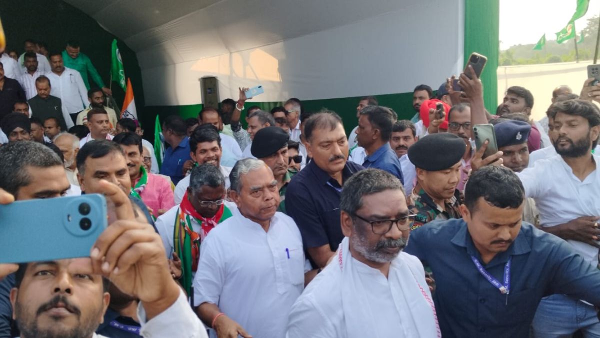 ghatshila by election cm soren attends nomination congress leader absent