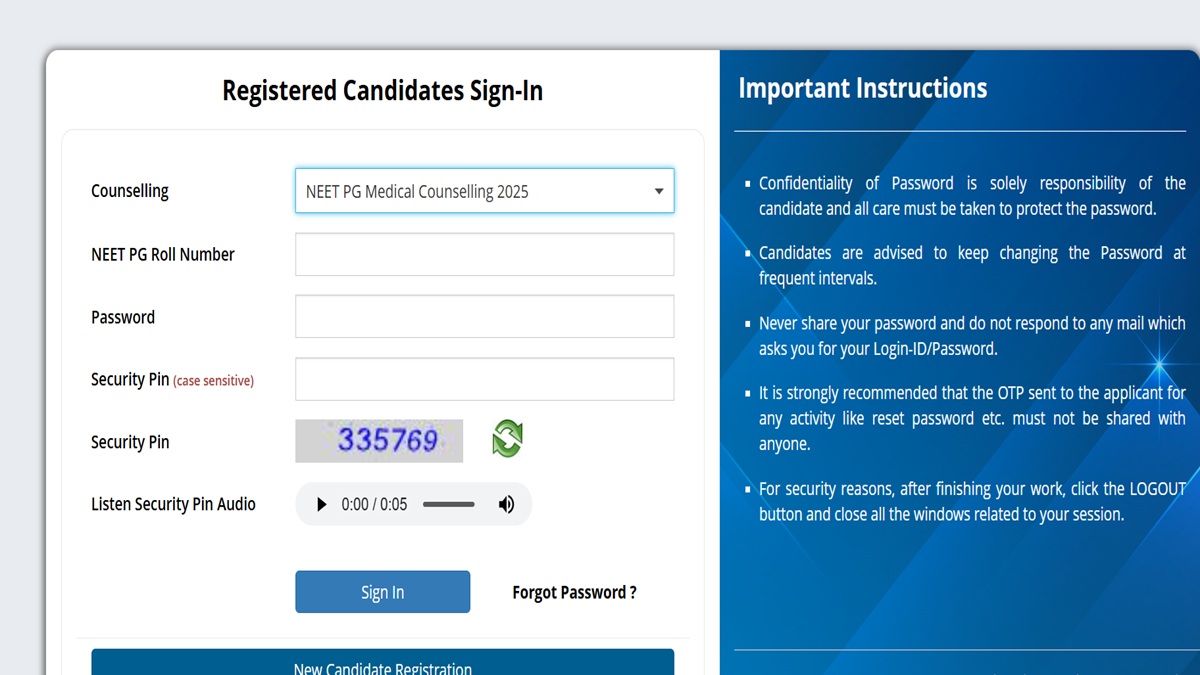 neet pg counselling 2025 registration start for neet pg round 1 candidate can apply with these steps