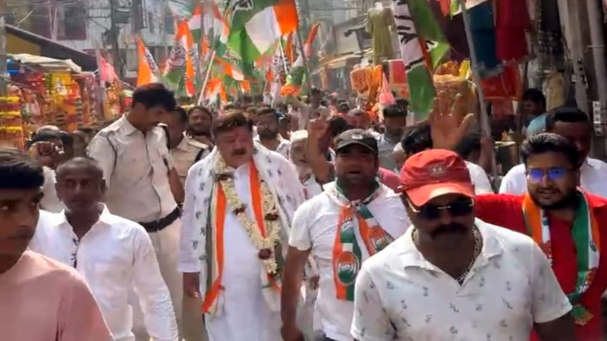 ajit sharma nominaton bhagalpur congress candidate ajit sharma files nomination today for bihar election 2025