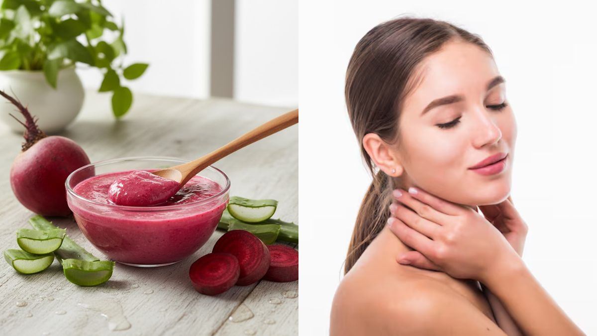 15 minute diy glass skin face pack beetroot and aloe vera for diwali glow