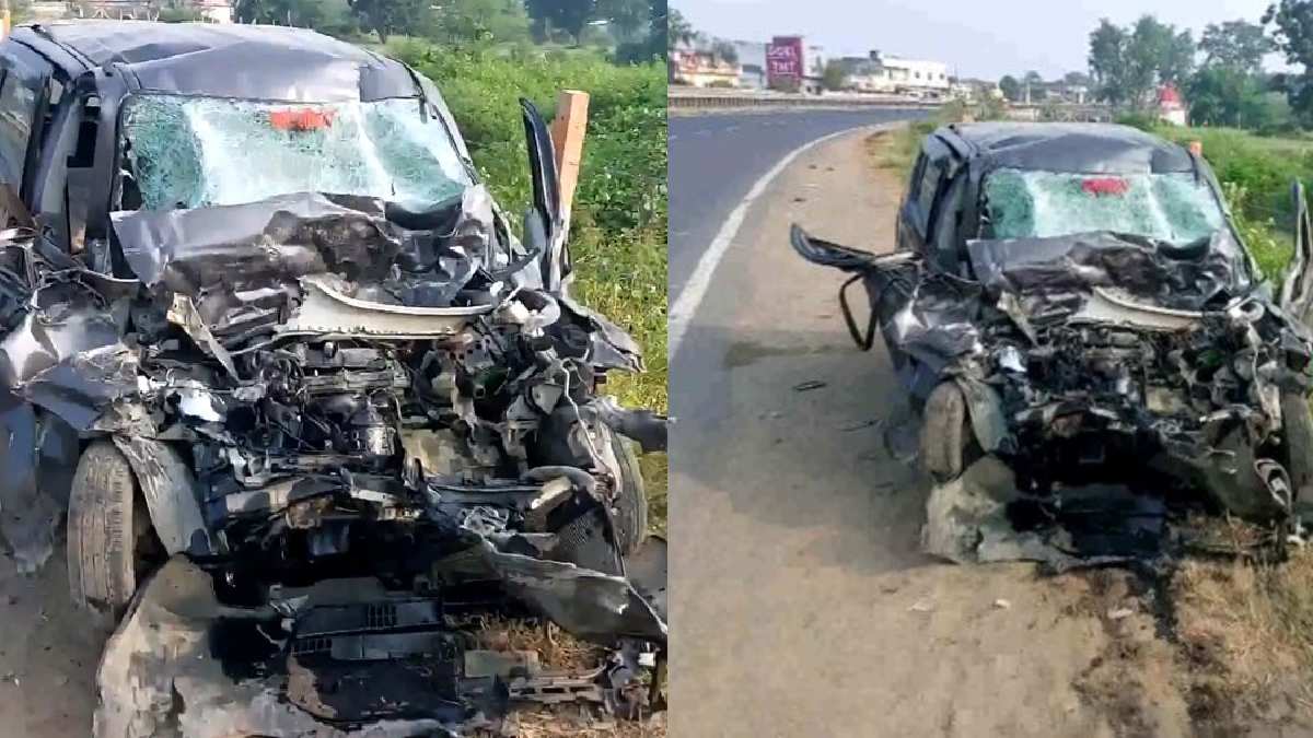 ujjain car accident ghatiya area 3 died on spot mla satish malviya reached to meet family