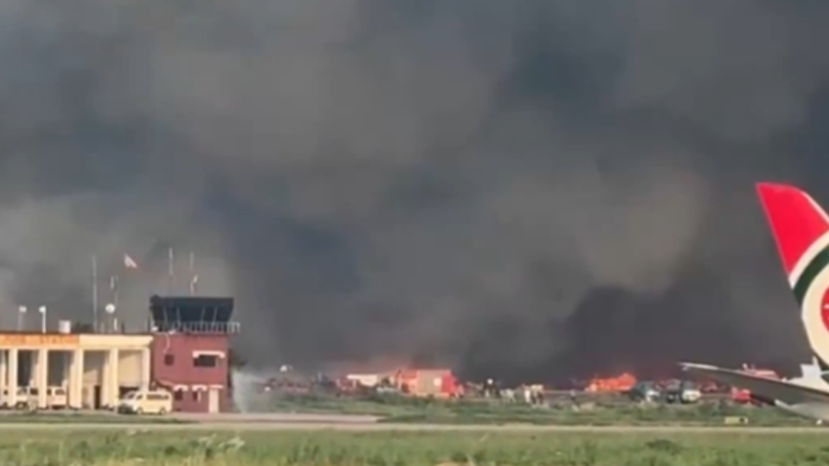 major fire at dhaka airport cargo village flights diverted