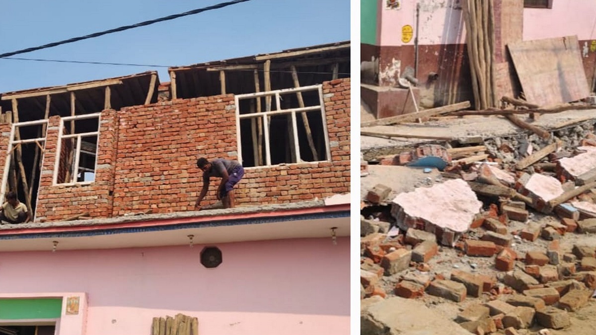 meerut news one person died and one injured due to collapse of lintel in meerut