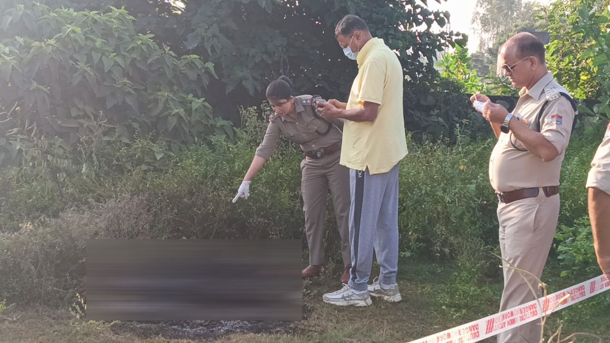 young woman was murdered and her body was burnt in a field