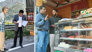 चंबा में मिलावटी मिठाई पर कार्रवाई करते अधिकारी। जागरण