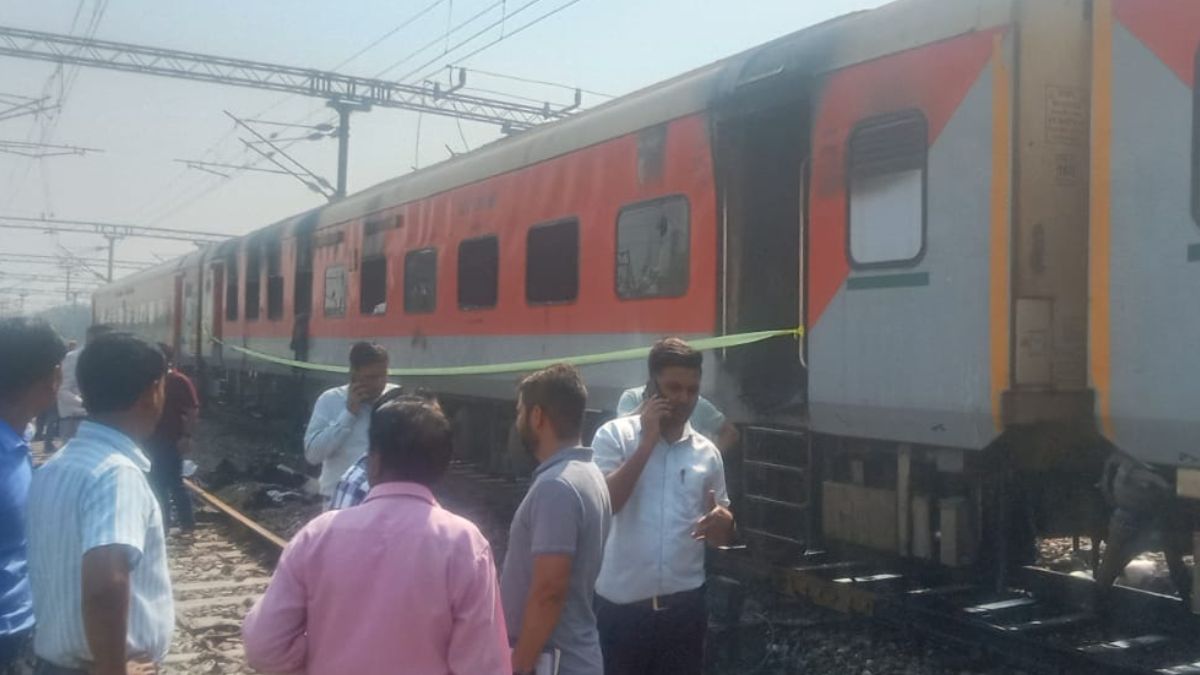 garib rath fire damaged coaches to be inspected in ambala dvr also burnt data sent to lab for recovery