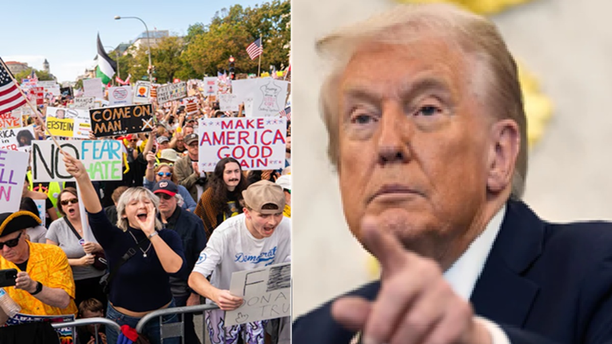 crowds gathered at anti trump rallies across the us