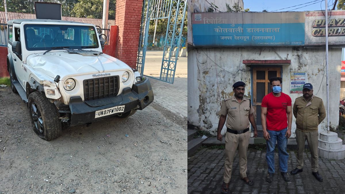thar car runs over 3 policemen driver mohammad umar arrested dehradun accident news