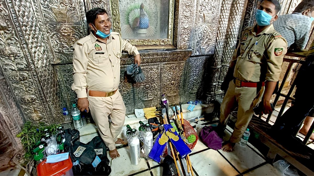 only a few utensils and a silver umbrella were found in banke biharis treasury
