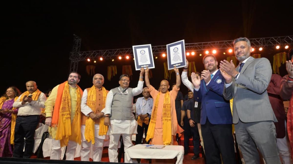 the yogi government set two new records during the ninth diwali festival breaking its own old record