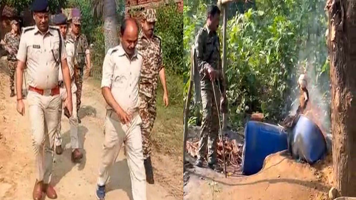 bihar sharab bandi news bihar police seized 500 lt liquor from munger and jamui on diwali 2025