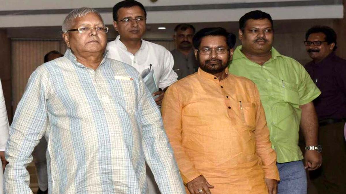 lalu yadav nearest jay prakash narayan yadav files nomination as rjd candidate from jhajha assembly seat in bihar election 2025