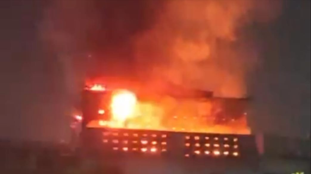 fire at kanpur tannery rocket ignites leather store in jajmau