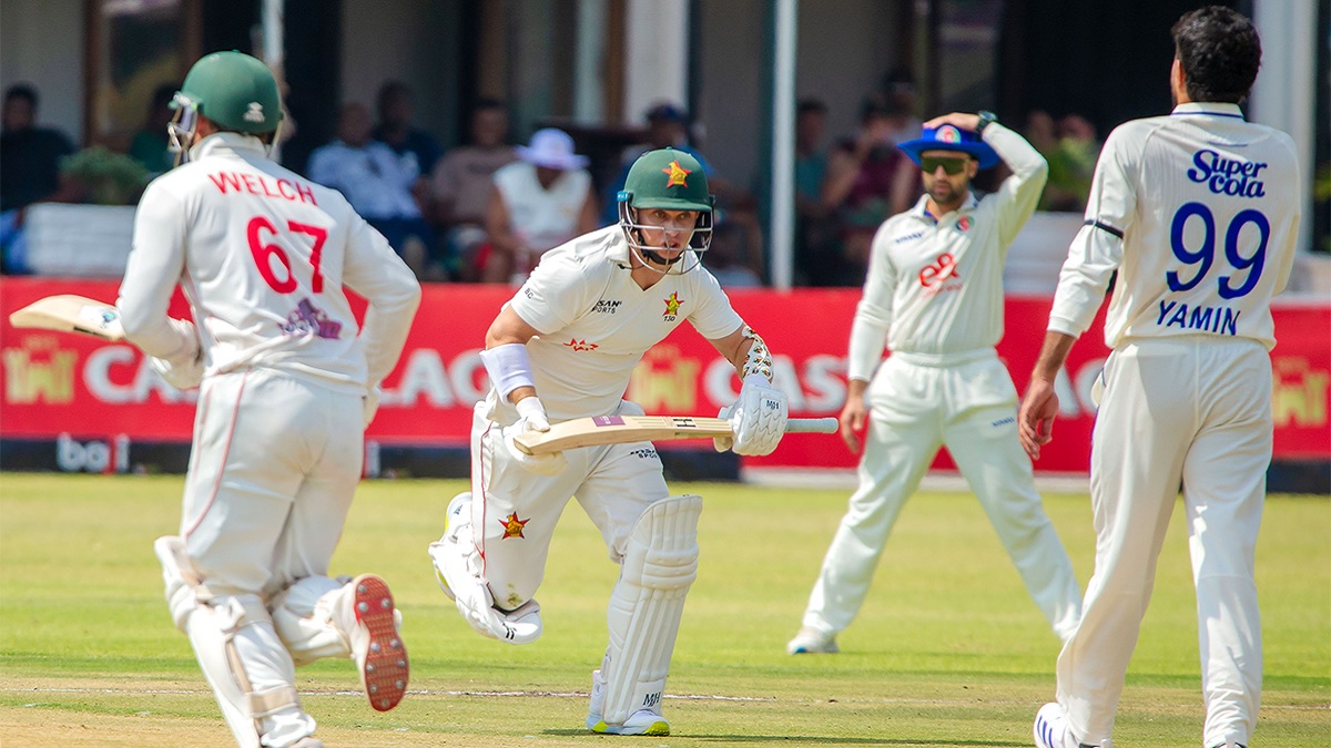 zimbabwe vs afghanistan only test day 1 report and scorecard brad evans ben curran hashmatullah shahidi