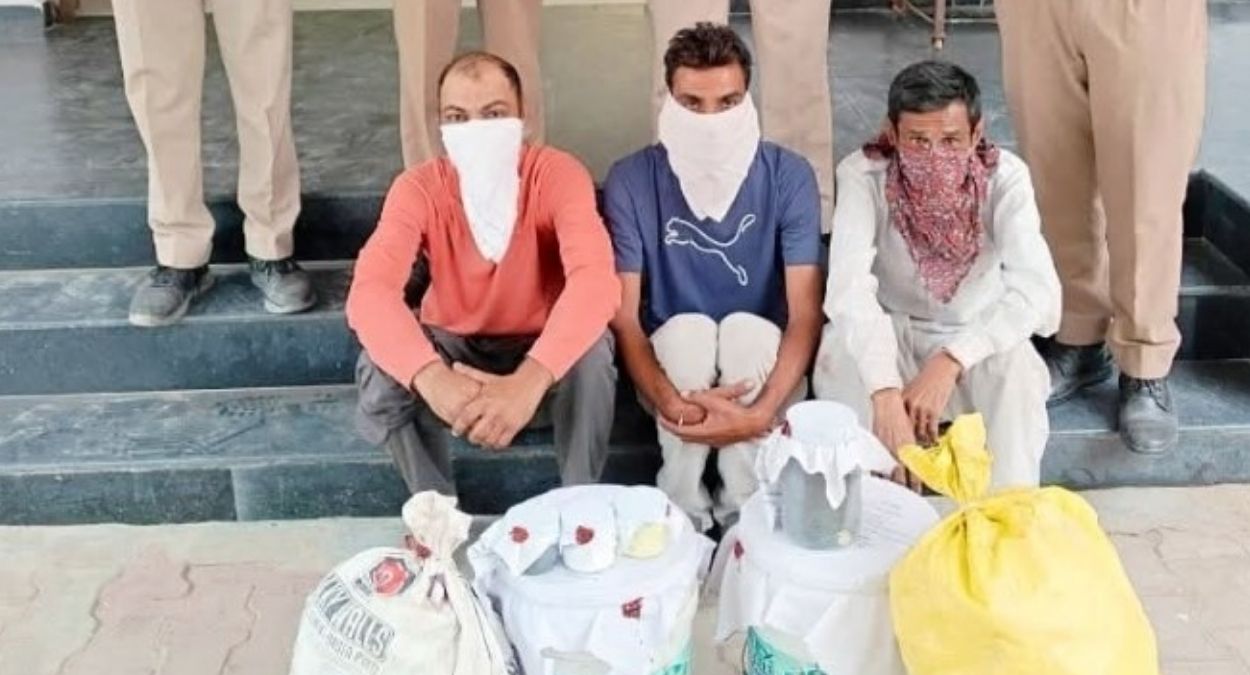 three arrested for illegally making firecrackers with potash