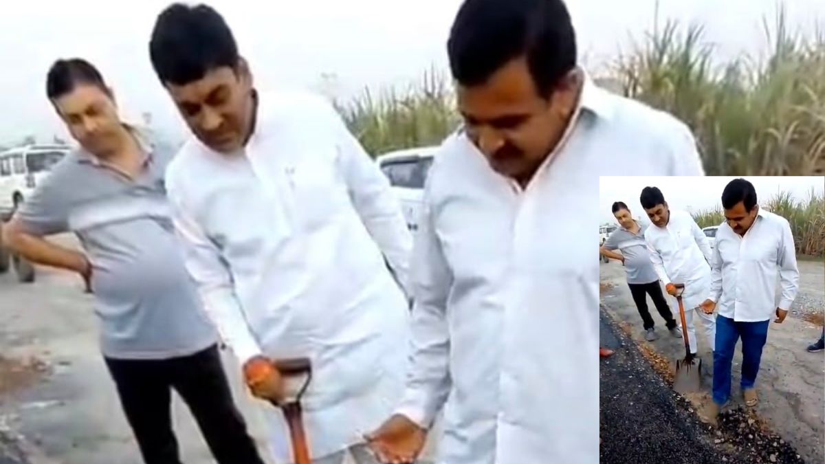 corruption in ganga mela road repair angers mla