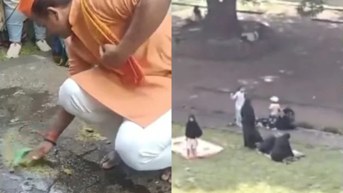 pune shaniwarwada bjp mp performs purification with cow urine because of women offered namaz
