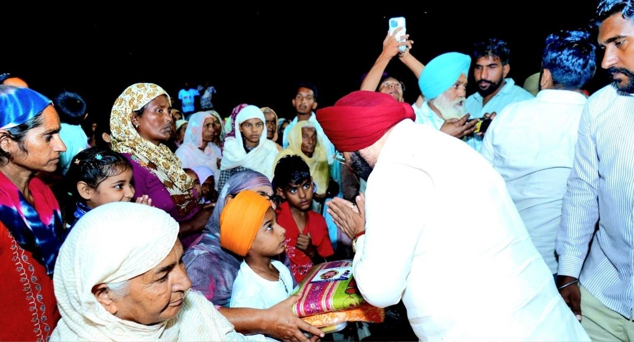 diwali with flood victims mp vikramjit singh sahnis punjab visit