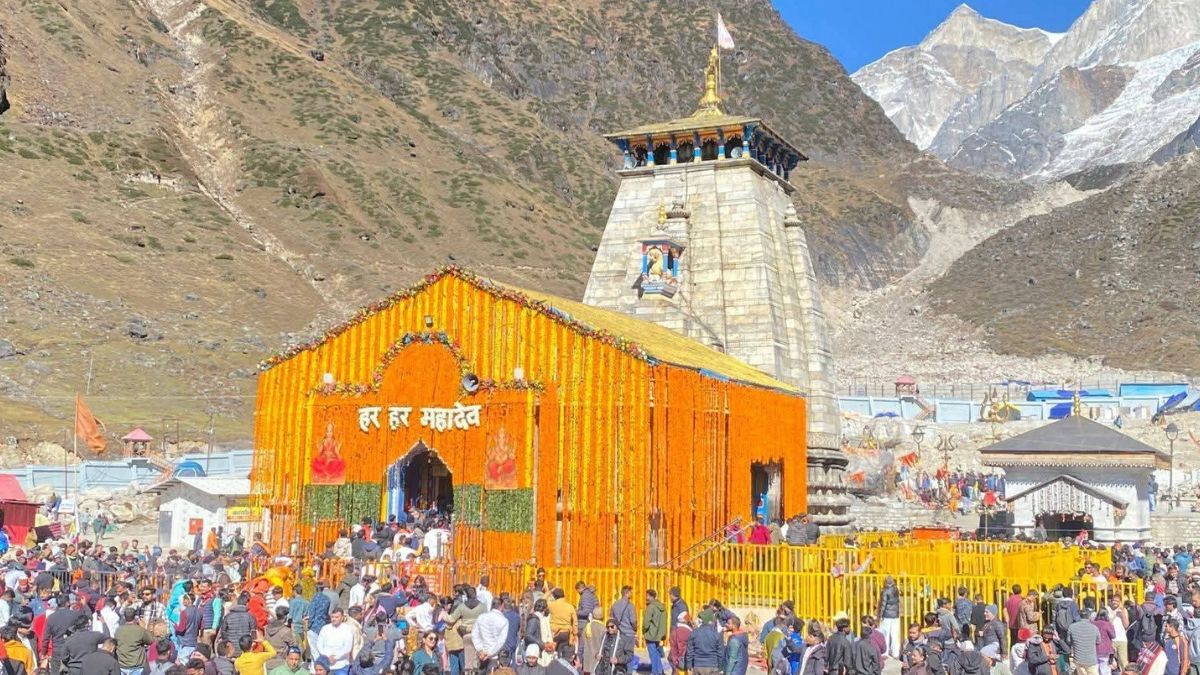 kedarnath temple closing doors to shut for winter on bhai dooj