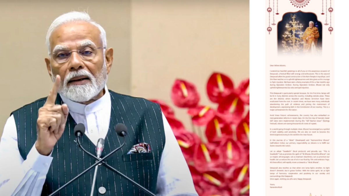 pm modis diwali message operation sindoor maoists and key appeals