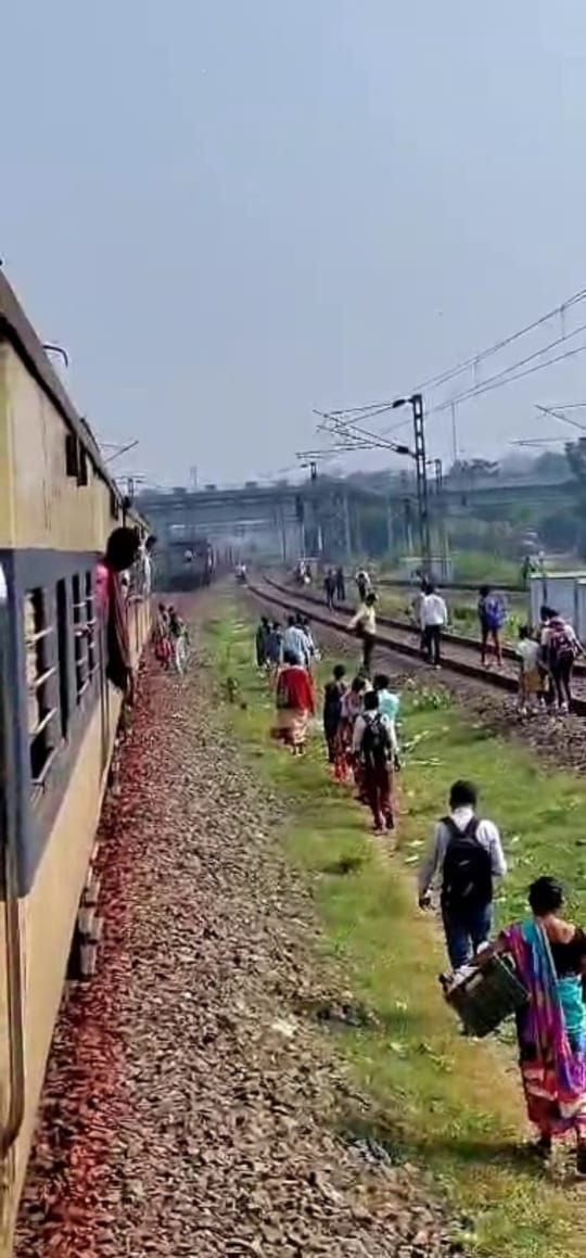 passenger trains delayed for goods trains passengers frustrated in chakradharpur