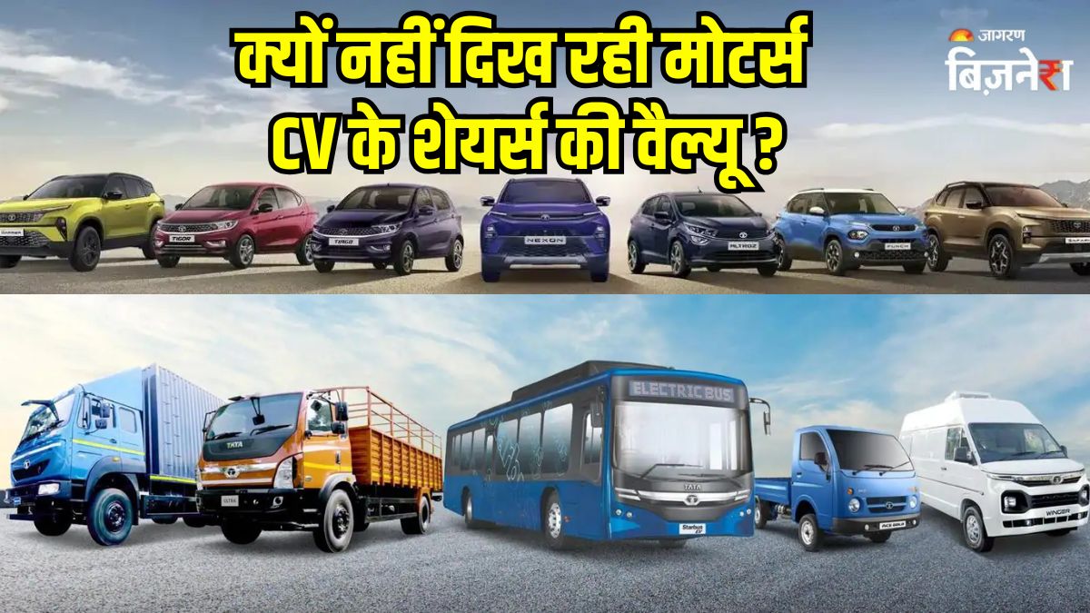 tata motors demerger cv shares in demat account market value missing