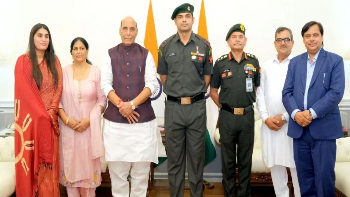 rajnath singh honorary rank of lieutenant colonel in territorial army neeraj chopra
