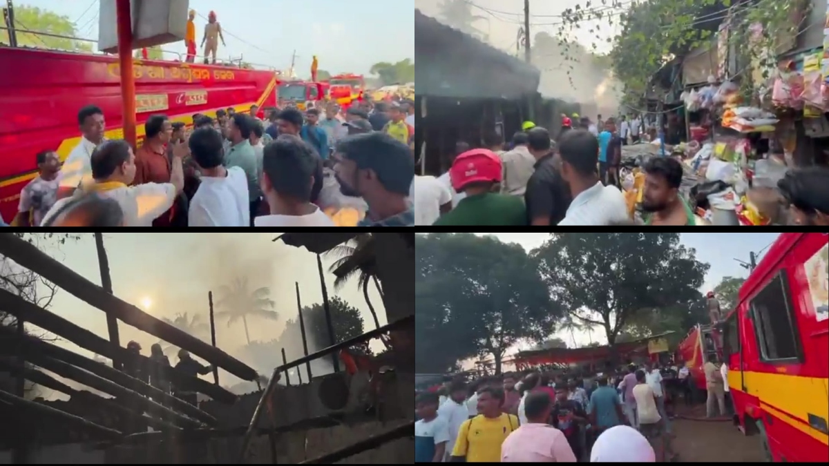 major fire engulfs unit1 haat market in bhubaneswar