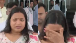 मीडिया के सामने रो पड़ीं राजद प्रत्याशी।