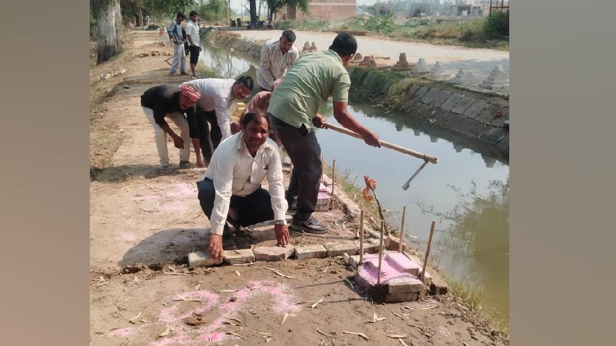 chhath puja preparations devotees clean canal in sirsa