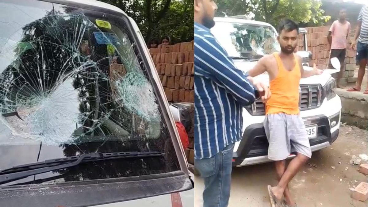 jan suraj candidate convoy attacked in ara vehicle damaged