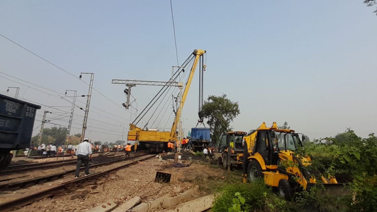 trains resumed operations on the up route as well big relief to passengers rail operations were disrupted due to 12 wagons of a goods train derailing