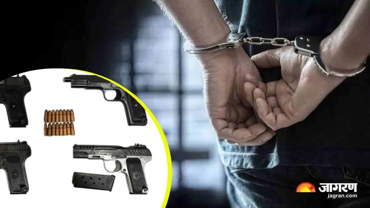 four arrested with pistols sent by isi in punjab