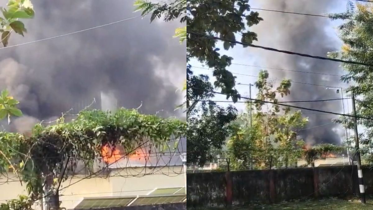 dumka airport fire solar plant damaged by short circuit
