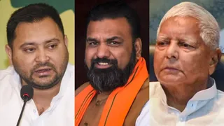 तेजस्वी यादव, सम्राट चौधरी और लालू प्रसाद यादव। फाइल फोटो