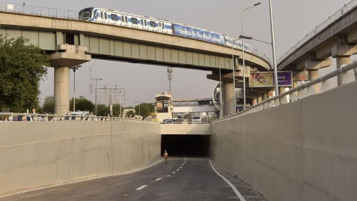 gurugram dlf underpass broken roads threaten accidents in luxury township