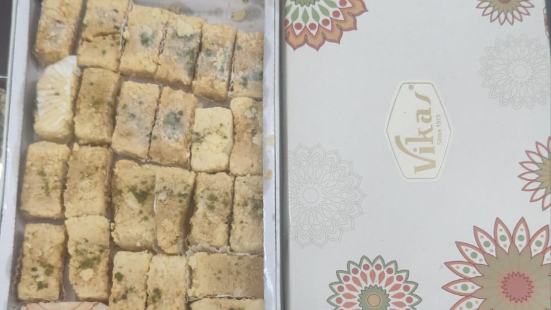 mold found in milk cake purchased from vikas sweets in aligarh