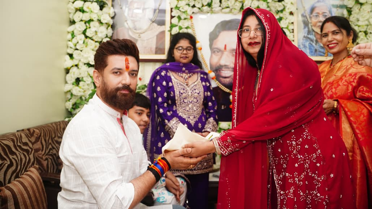 chirag paswan celebrates bhai dooj with sisters in patna a festival of love
