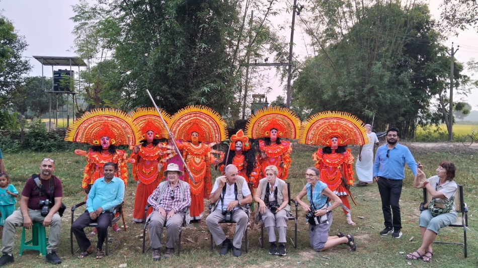 french tourists mesmerized by chhau dance in jharkhand village