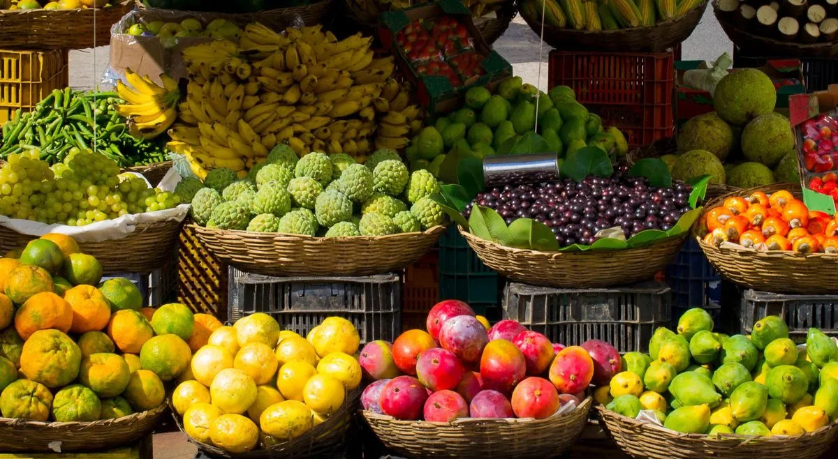 prayagraj fruit market demand for chilean apples and dragon fruit