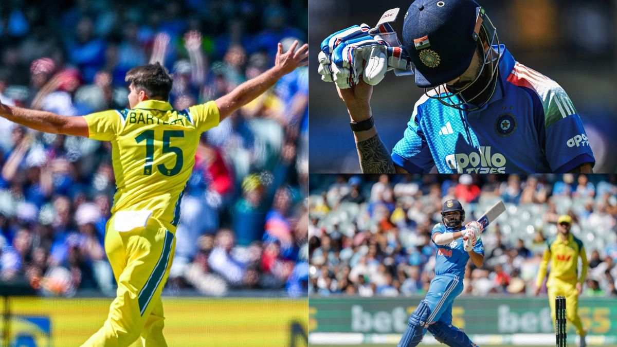 ind vs aus 2nd odi who is xavier bartlett dismissed virat kohli shubman gill in same over adelaide odi