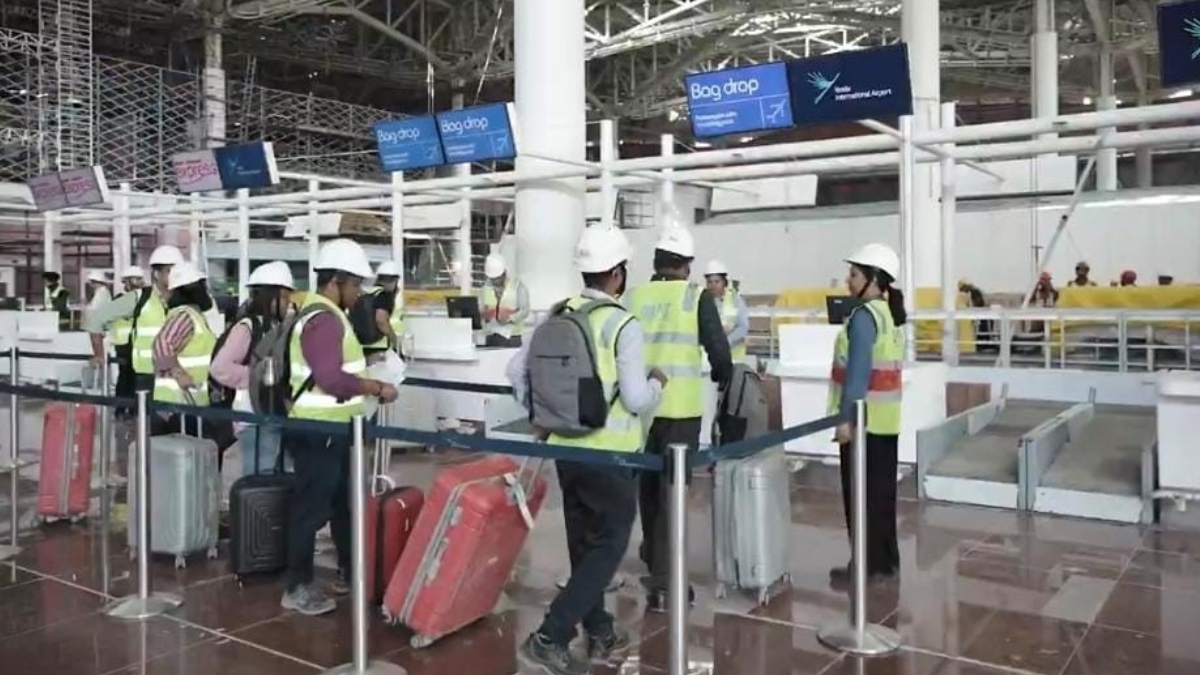 noida airport trial employees become first passengers before operations