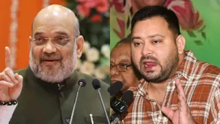 अमित शाह और तेजस्वी यादव।